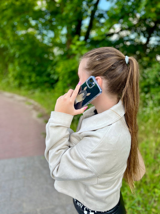 Transparente iPhone® Hülle bedruckt mit deinem Pferd - deine personalisierte Handyhülle