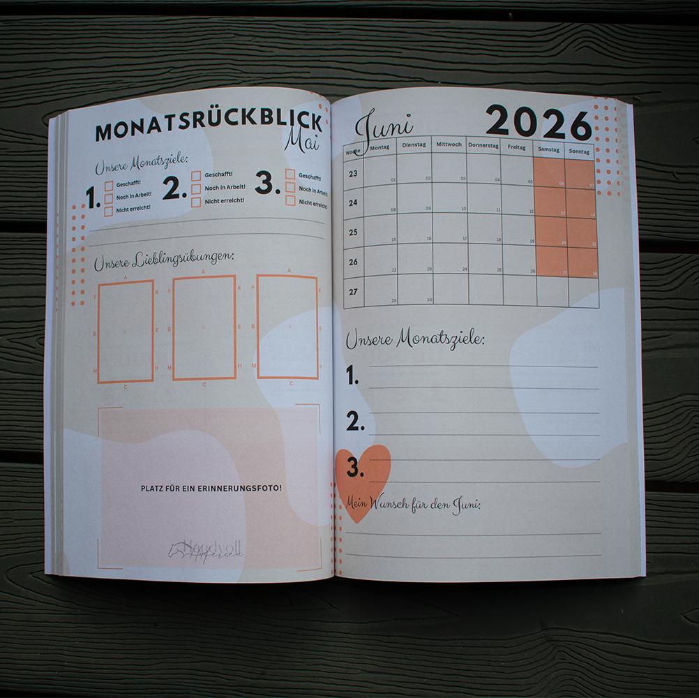 Das Trainingstagebuch für Pferd & Reiter 2026 - Jahreskalender für 2026 - Gedruckter Kalender