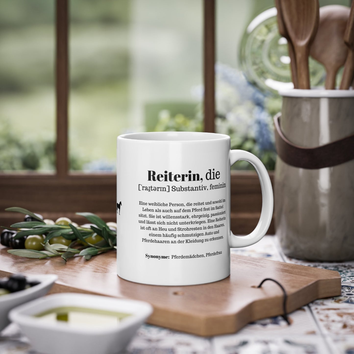 Die Reiterin Kaffeetasse - Das Geschenk für Pferdemädchen und Reiterinnen - Handvollhufeisen Shop